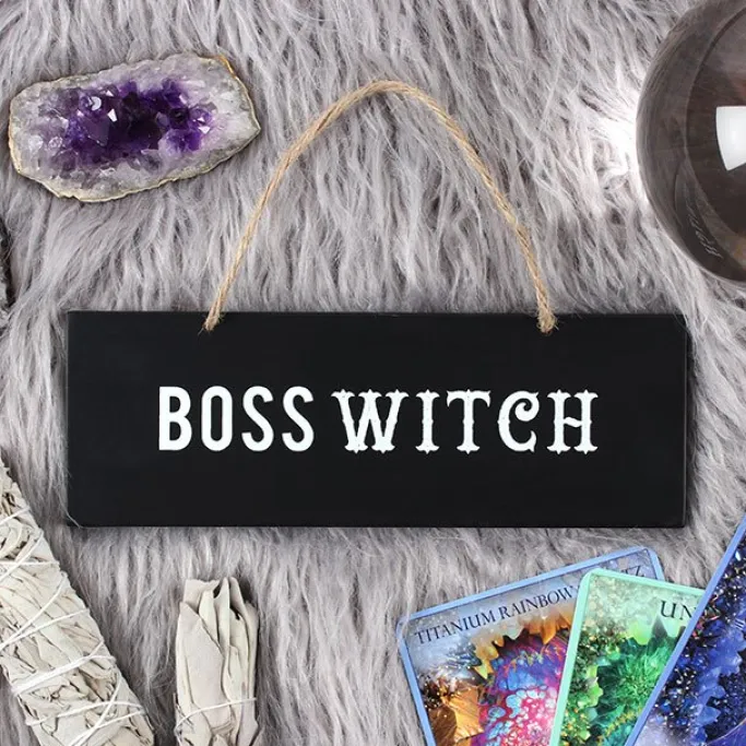 Something Different Boss Witch Wall Sign 20cm