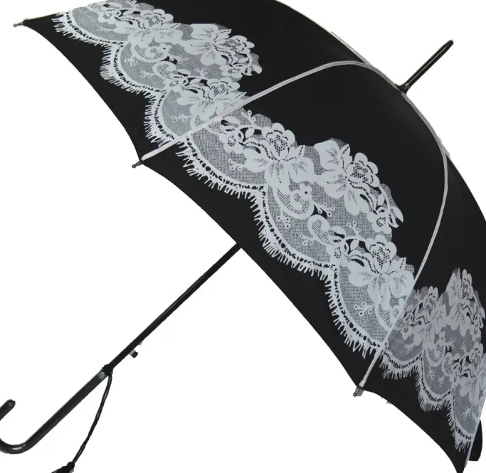Soake Boutique Vintage Print Umbrella Black