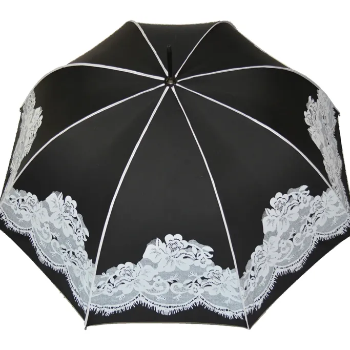 Soake Boutique Vintage Print Umbrella Black