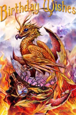 Eastgate Briar Birthday Phoenix Birthday Card