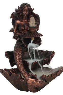 Something Different Bronze Effect Mermaid Backflow Incense Burner