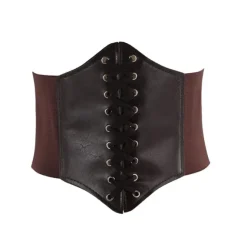 Gothic Accessories Brown Corset Style Waist Belt