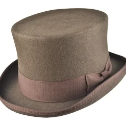 Euro Accessories Brown Wool Felt Steampunk Top Hat