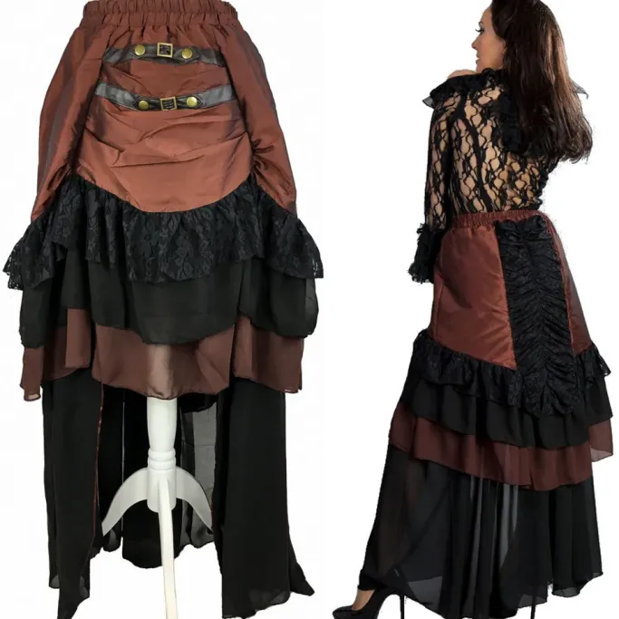 Burleska Catriana Maxi Skirt Brass
