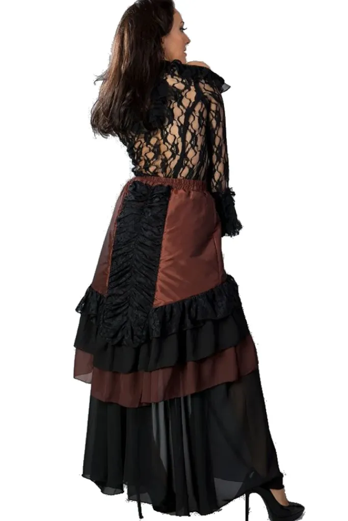 Burleska Catriana Maxi Skirt Brass