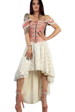 Burleska Gypsy Dress Coral Cream