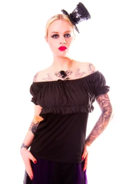 Burleska Gypsy Top Black