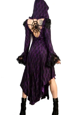 Burleska Hooded Purple  Jacket / Coat / Dress