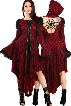 Burleska Hooded Red Jacket / Coat / Dress