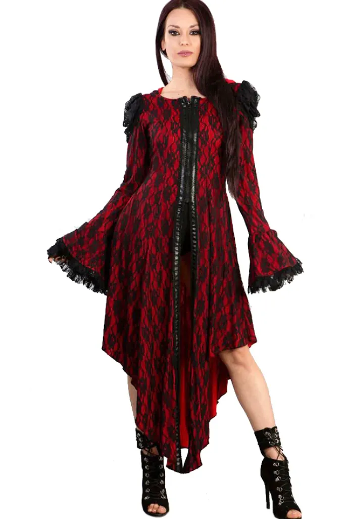 Burleska Hooded Red Jacket / Coat / Dress