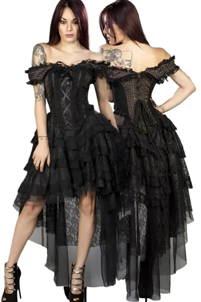 Burleska Ophelie Dress Brown Stripe
