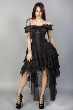 Burleska Ophelie Dress Brown Stripe