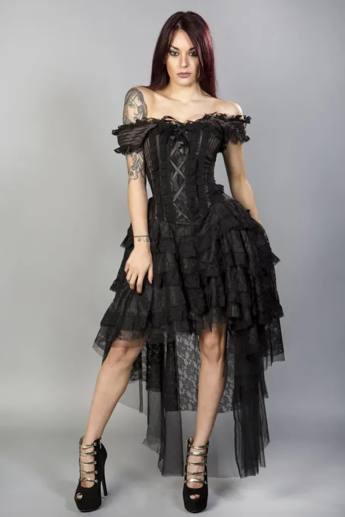 Burleska Ophelie Dress Brown Stripe