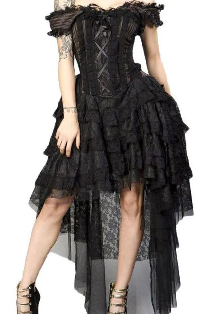 Burleska Ophelie Dress Brown Stripe