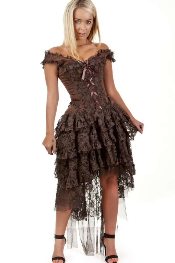 Burleska Ophelie Dress Brown