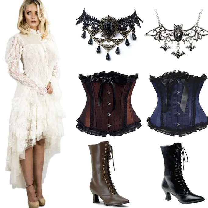 Burleska Ophelie Waterfall Skirt Cream