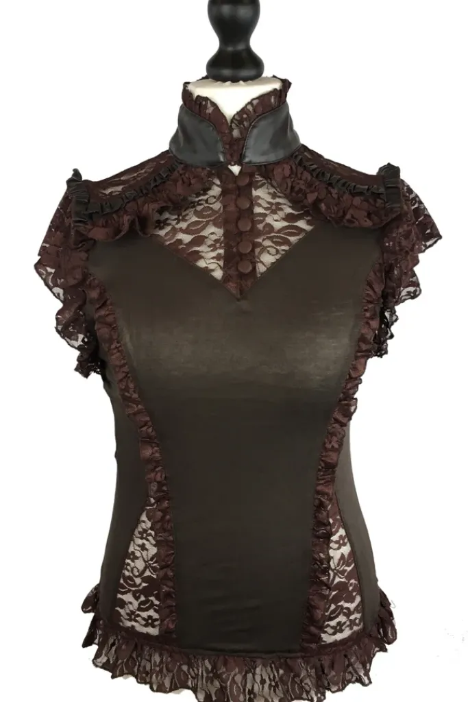 Burleska Rosetta Top Brown