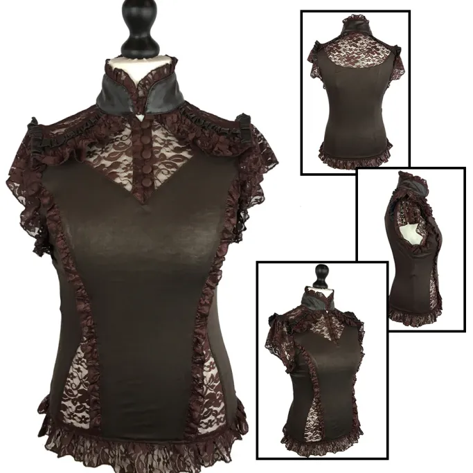 Burleska Rosetta Top Brown