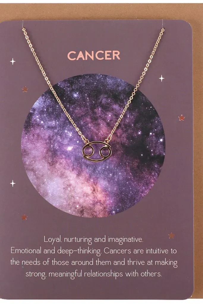 Something Different Cancer Zodiac Necklace Card