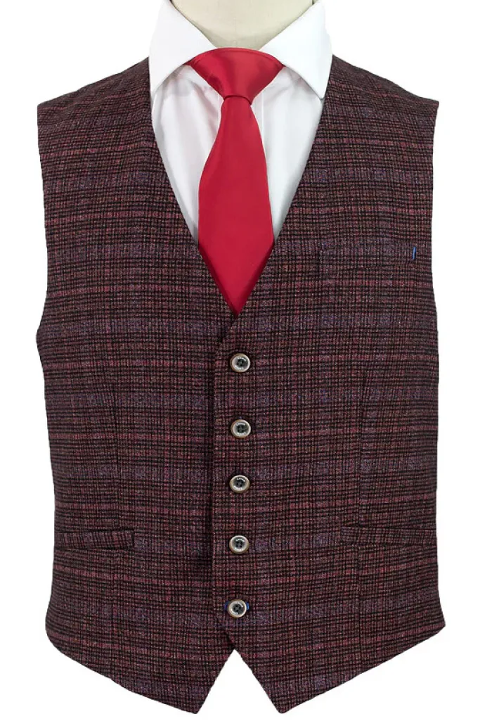 Kaymans Carly Wine Steampunk Waistcoat (46, 48)