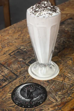 Oakhart Industries Cat Moon Coaster Art115
