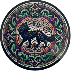Oakhart Industries Celtic Knot Black Wolf Mug