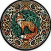 Oakhart Industries Celtic Knot Fox Coaster