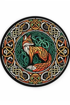 Oakhart Industries Celtic Knot Fox Coaster