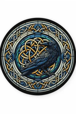 Oakhart Industries Celtic Knot Raven Coaster