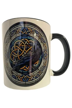 Oakhart Industries Celtic Knot Raven Mug