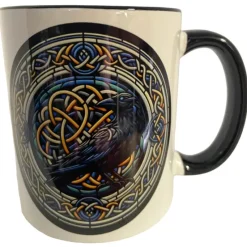 Oakhart Industries Celtic Knot Raven Mug