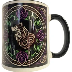 Oakhart Industries Celtic Knot White Wolf Mug