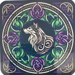 Oakhart Industries Celtic Knot White Wolf Mug