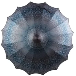 Soake Charcoal Patterned Pagoda Umbrella / Parasol