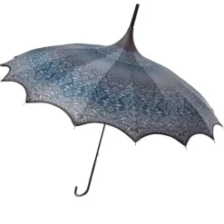 Soake Charcoal Patterned Pagoda Umbrella / Parasol