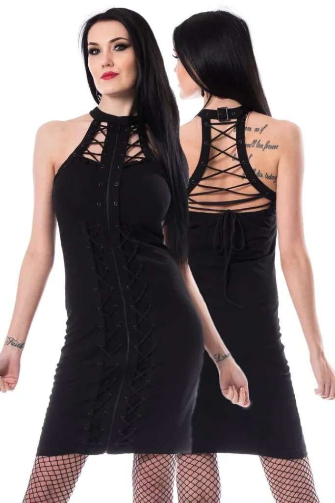 Innocent Clothing Chemical Black Matilda Dress (S)