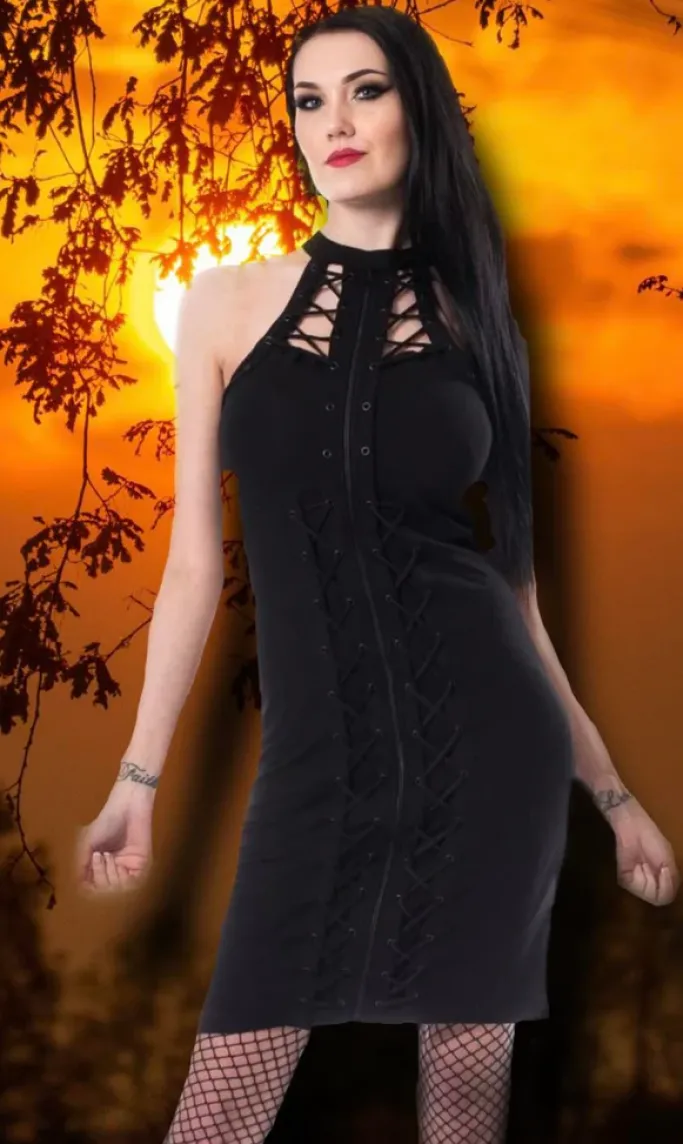 Innocent Clothing Chemical Black Matilda Dress (S)