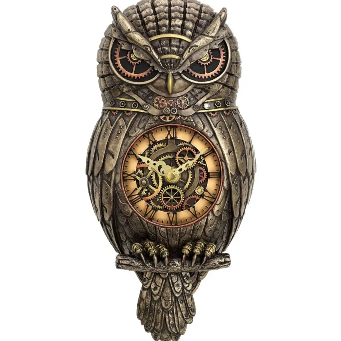Nemesis Now Chronology Wisdom Steampunk Owl Clock
