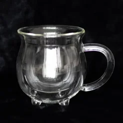Something Different Clear Double Walled Glass Cauldron Mug