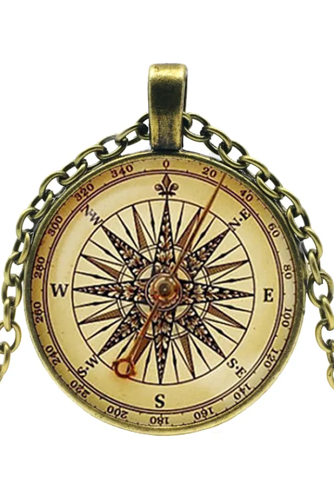 Gothic and Steampunk Jewellery Compass Pendant