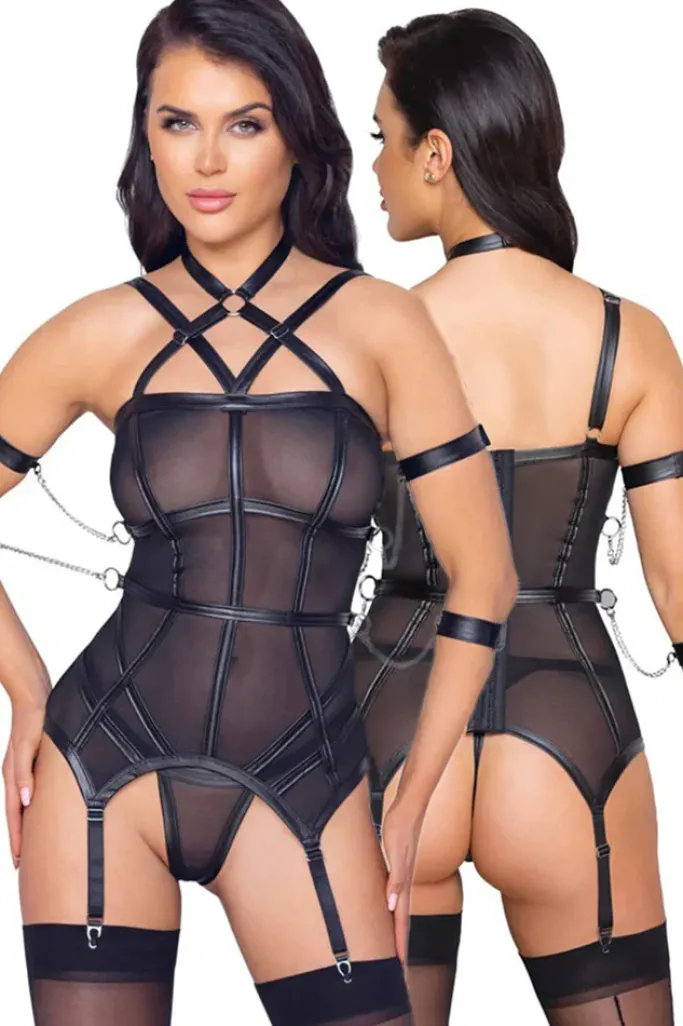 Cottelli Collection Bondage Cottelli Bondage Harness Lingerie Set
