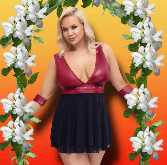 Cottelli Collection Bondage Cottelli Bondage Plus Size Red Black Babydoll