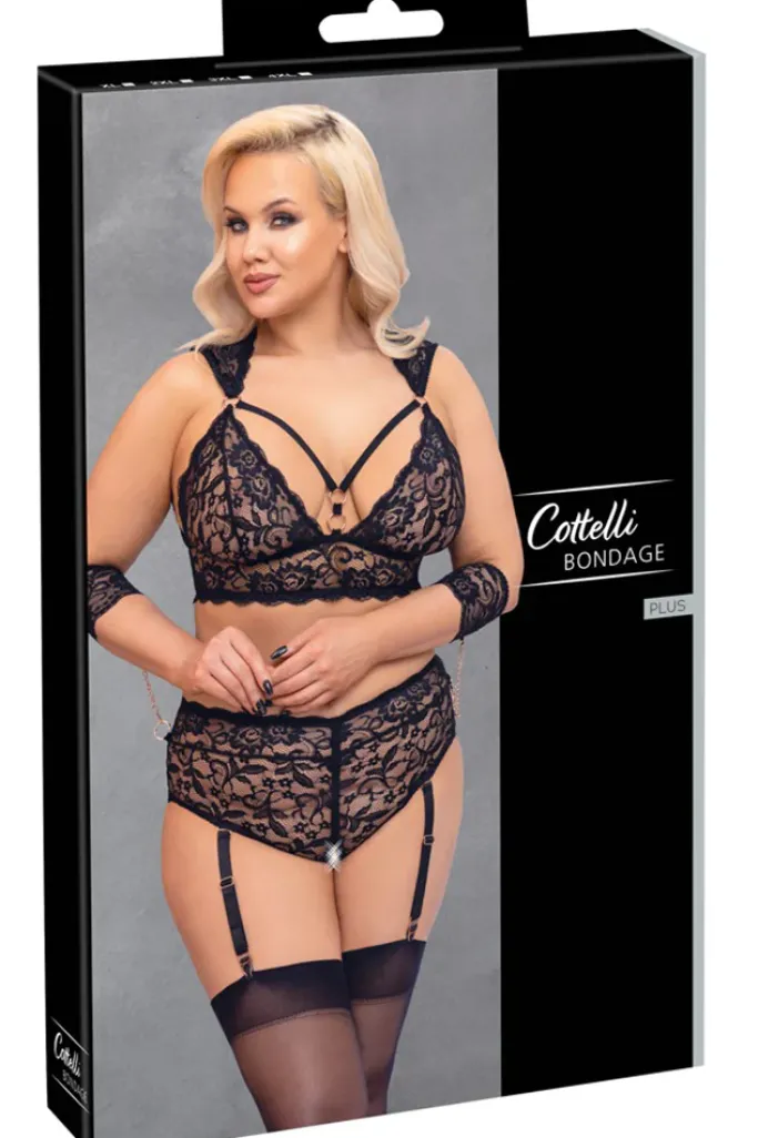 Cottelli Collection Bondage Cottelli Bondage Plus Size Lace Lingerie Set