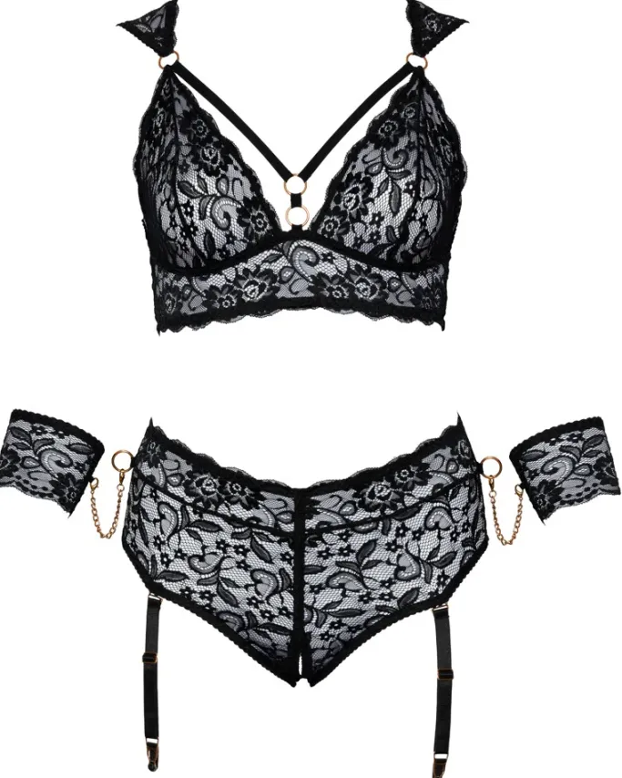Cottelli Collection Bondage Cottelli Bondage Plus Size Lace Lingerie Set