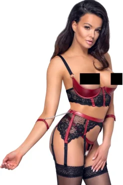 Cottelli Collection Bondage Cottelli Bondage Shelf Bra Lingerie Set