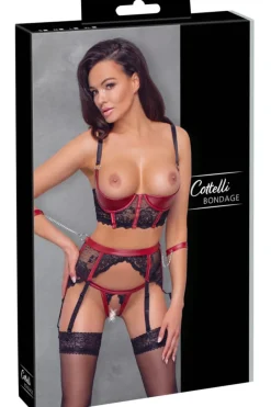 Cottelli Collection Bondage Cottelli Bondage Shelf Bra Lingerie Set