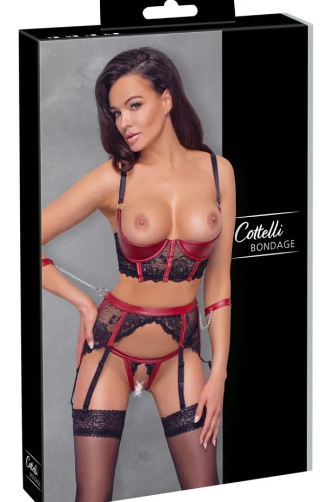 Cottelli Collection Bondage Cottelli Bondage Shelf Bra Lingerie Set