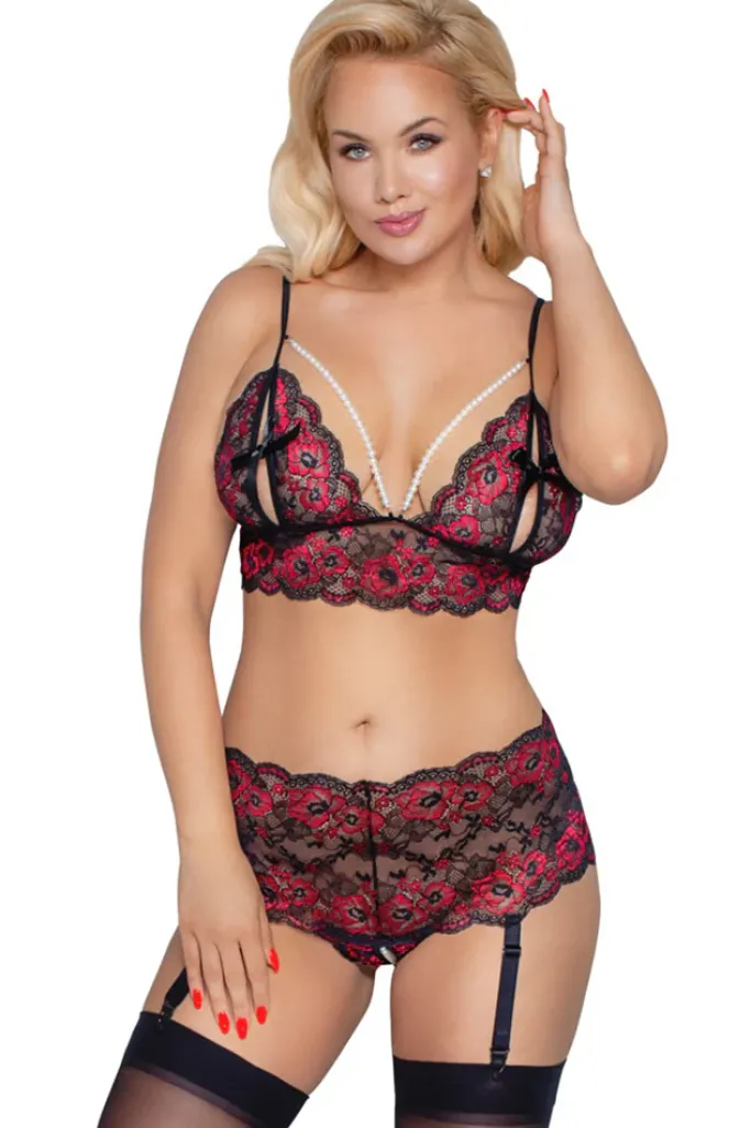 Cottelli Collection Cottelli Curves Red Black Set