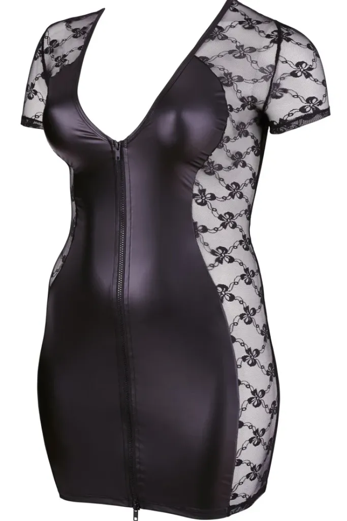 Cottelli Collection Cottelli Curves Wetlook Lace Dress (XL)