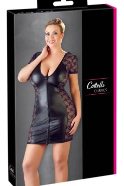 Cottelli Collection Cottelli Curves Wetlook Lace Dress (XL)